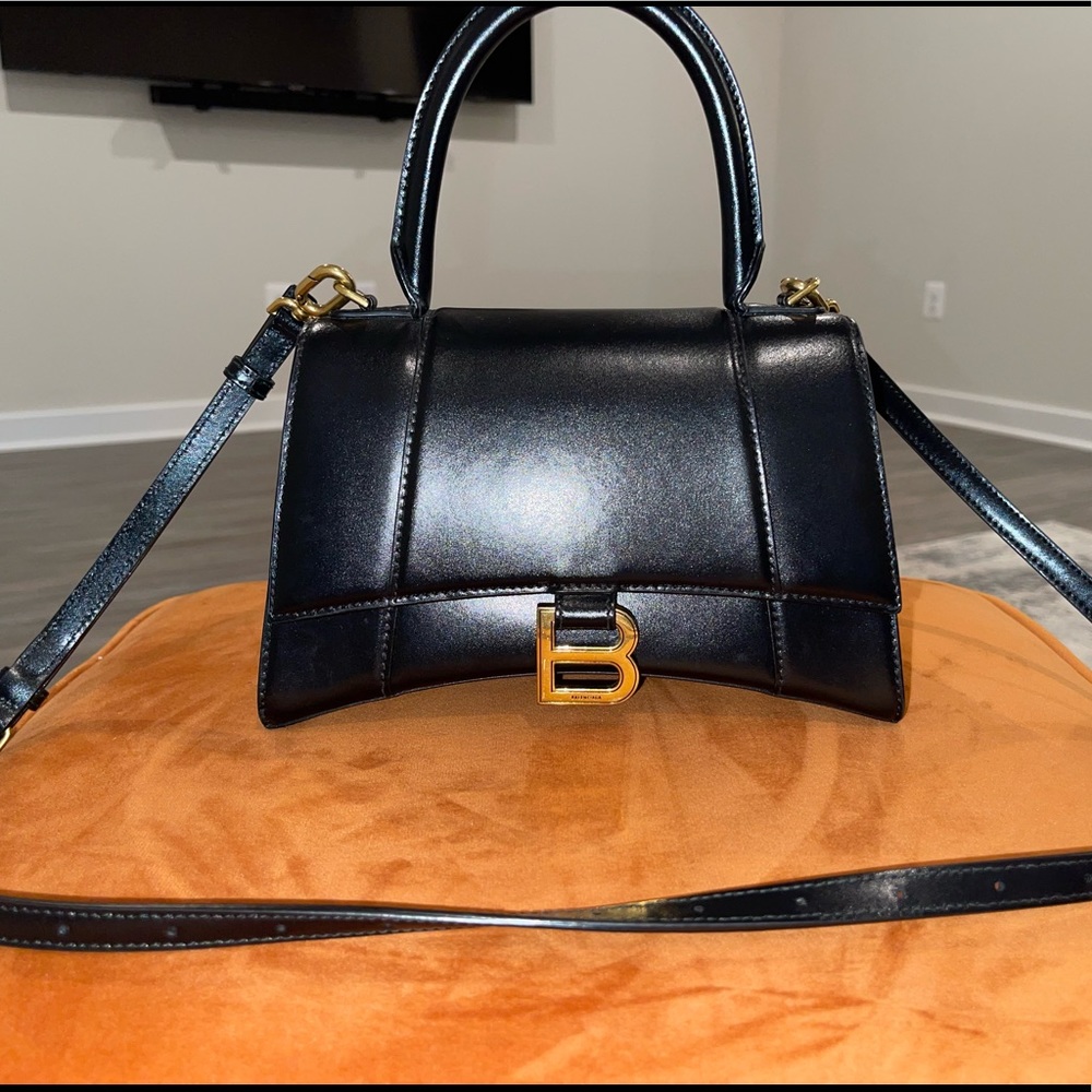 Balenciaga Hourglass Purse (Black)